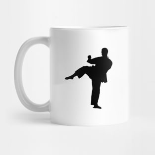 Karate- Karate kick silhouette logo - martial arts Mug